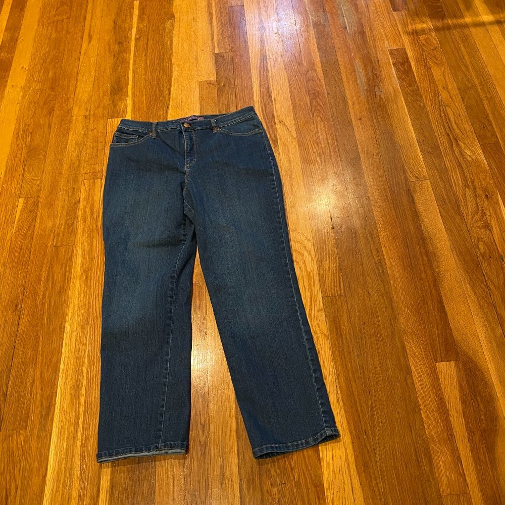 Gloria Vanderbilt AMANDA Blue Jeans Size 14S - Picture 2 of 6